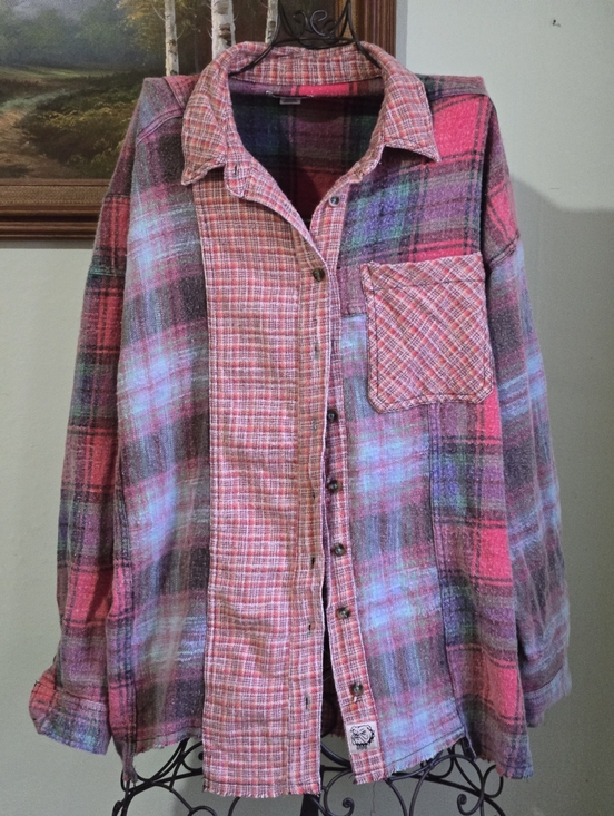 BDG Tops - BDG Urban Outfitters flannel button down multi M